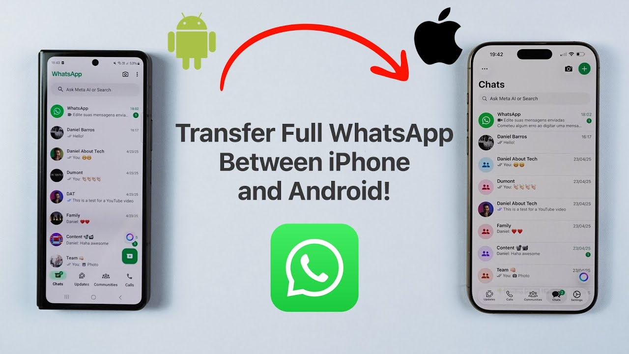 How To Transfer All WhatsApp Data Between iPhone and Android (FREE and OFFICIAL)