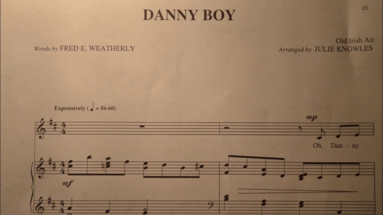 Danny Boy Piano Accompaniment