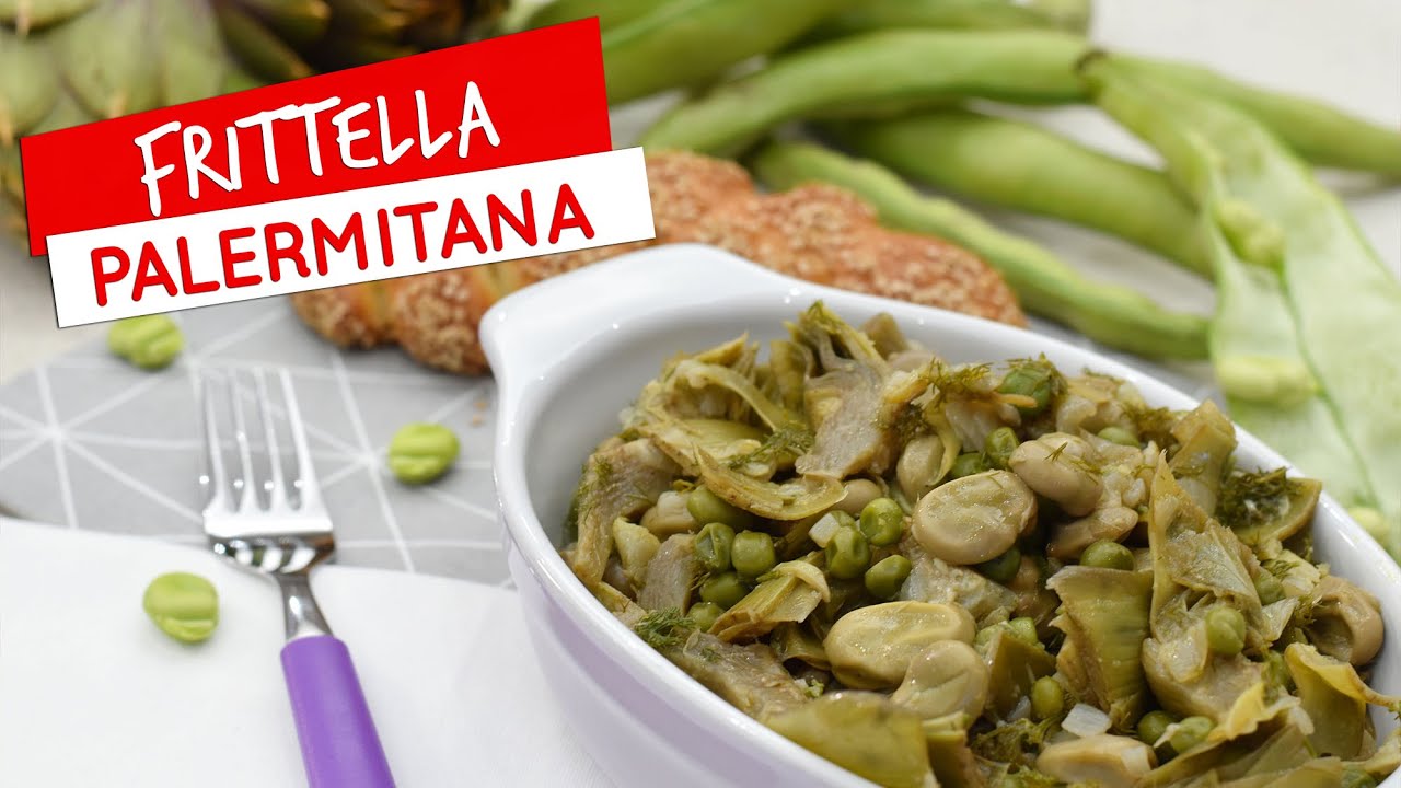 Frittella palermitana con carciofi, fave e piselli - Ricetta Frittedda palermitana