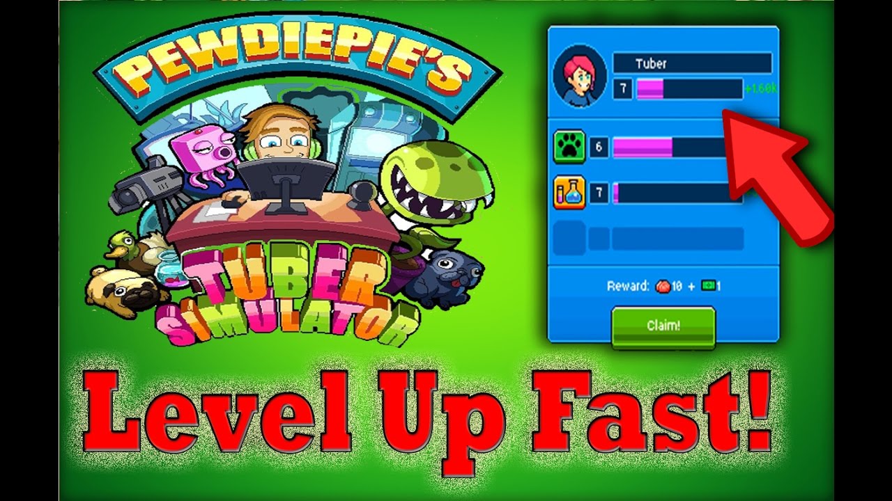 How To Level Up Fast In PewDiePie's Tuber Simulator | How to Play!