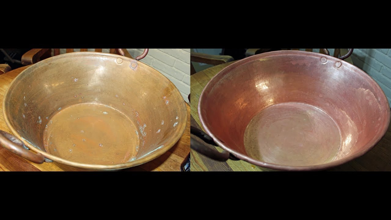 Limpiando el Cazo de Cobre con Limón y Sal