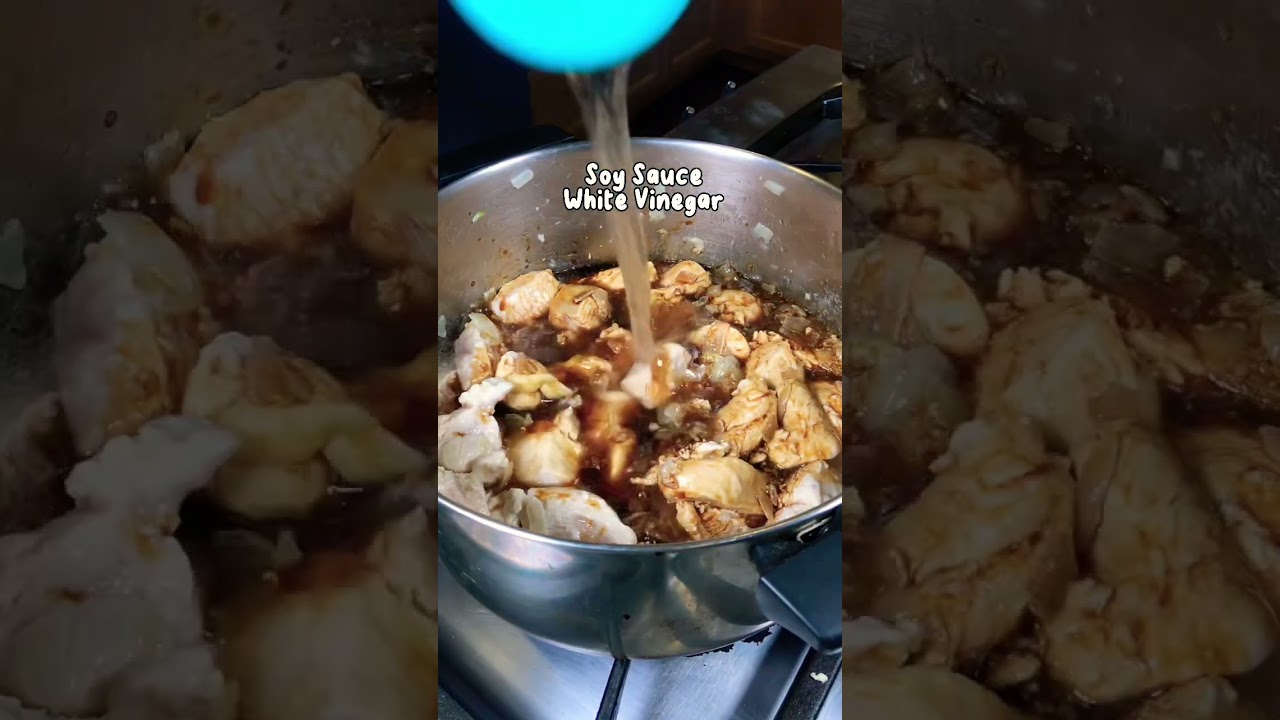AUTHENTIC Filipino Chicken Adobo! #shorts #filipinofood #chickenadobo #authentic #filipinorecipe