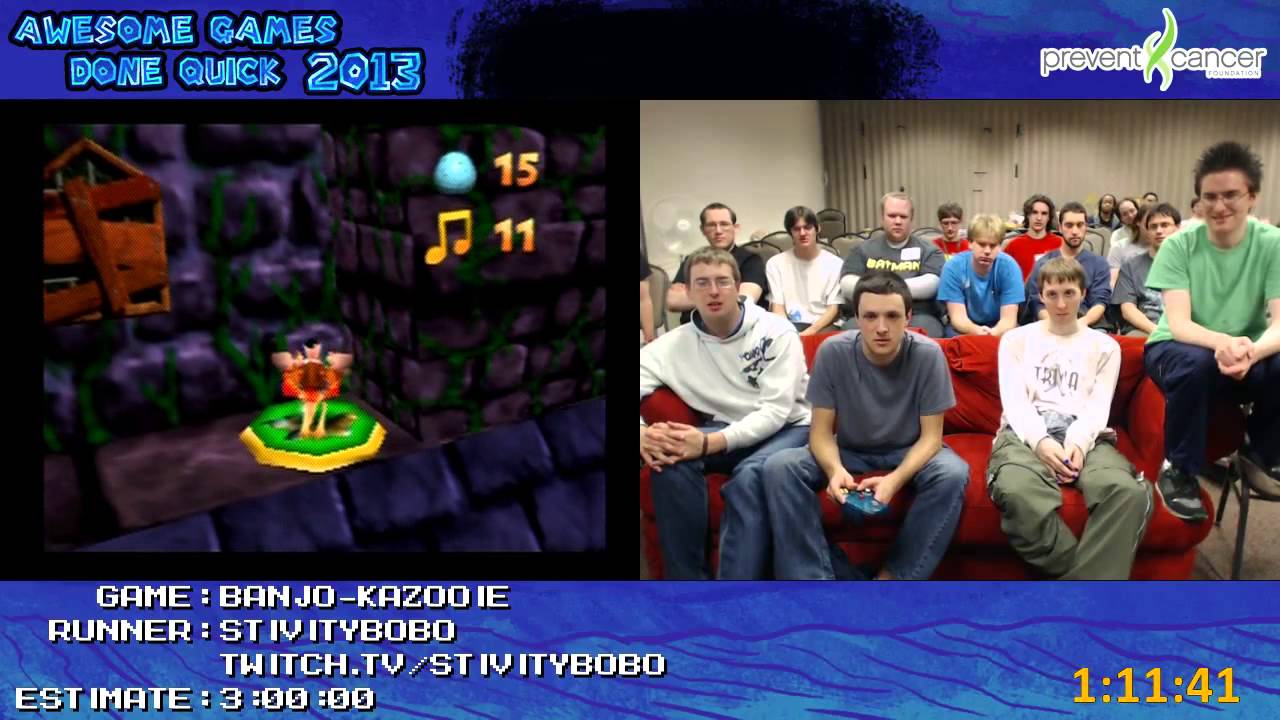 Banjo Kazooie - SPEED RUN 100% in 2:34:56 by stivitybobo (Awesome Games Done Quick 2013) N64