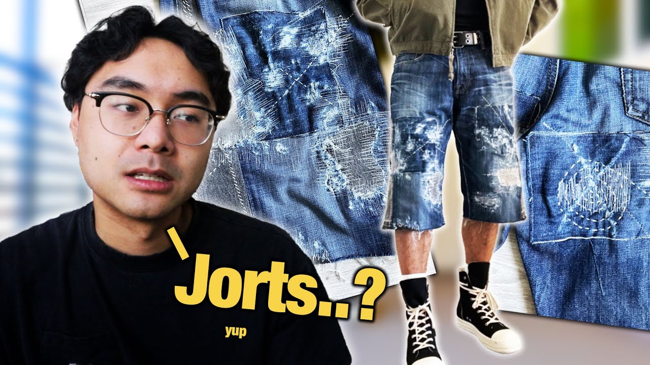 I Made Distressed Patch Repaired JORTS for the Summer | JULIUS