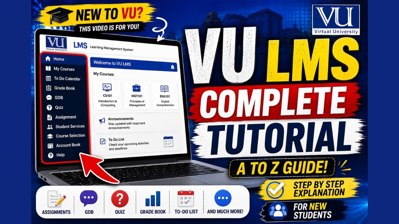 VU LMS Complete Tutorial 2026 | How to Use VULMS? A to Z Guide for New Students