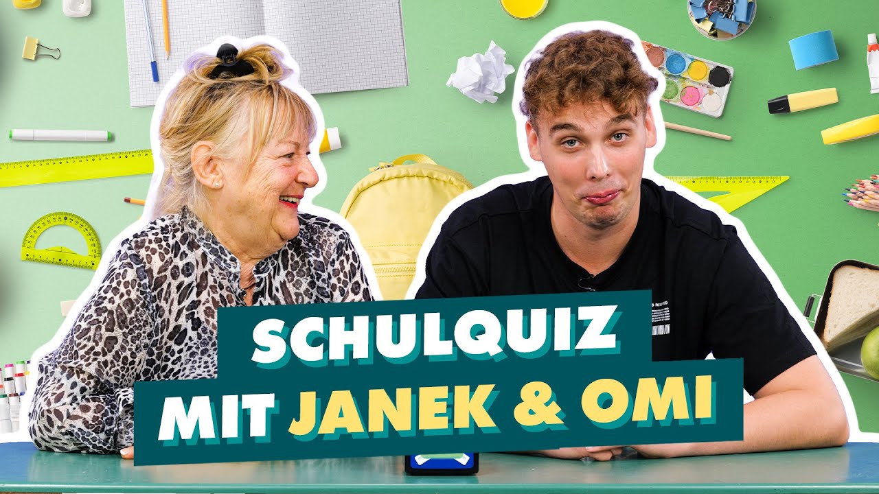 OMA USCHI und ENKEL JANEK drücken in unserem SCHULQUIZ erneut die Schulbank