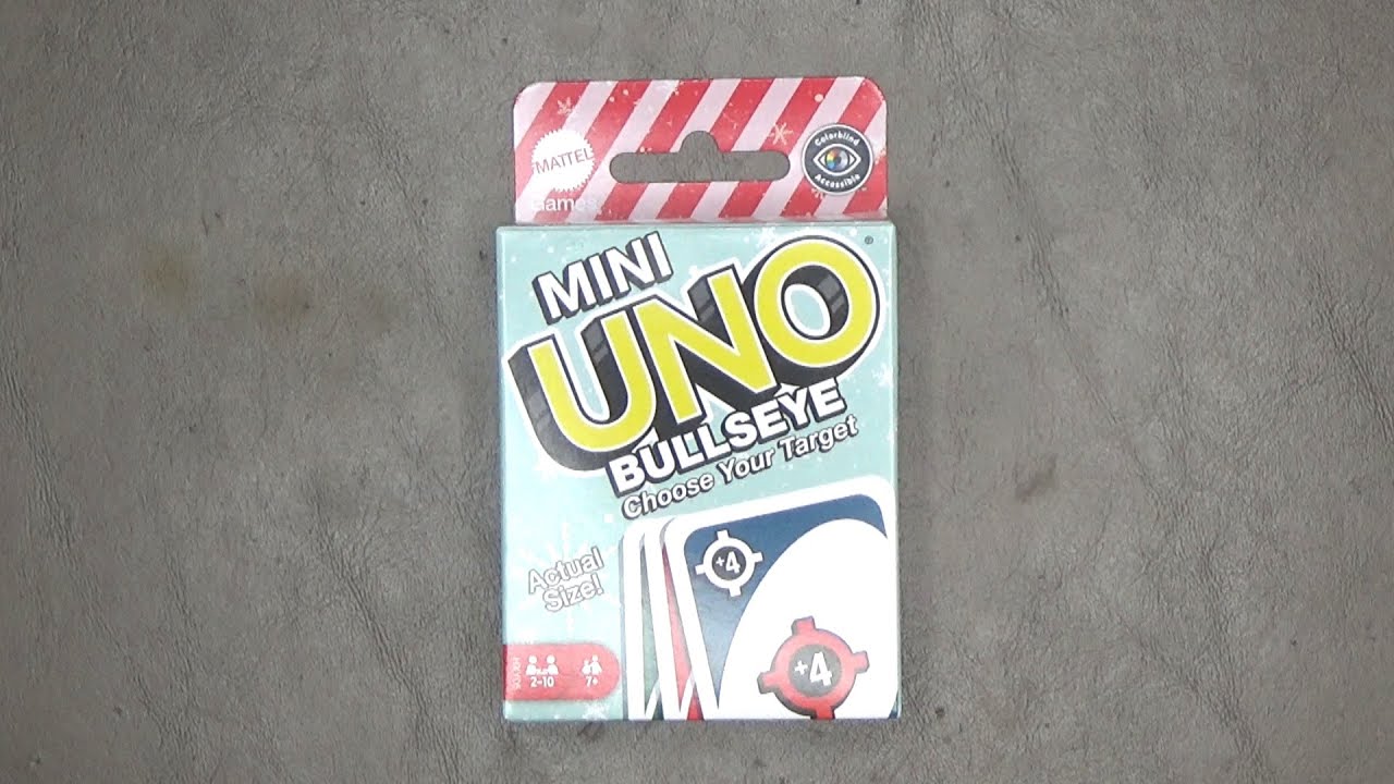 Mini UNO Bullseye Card Game Opening