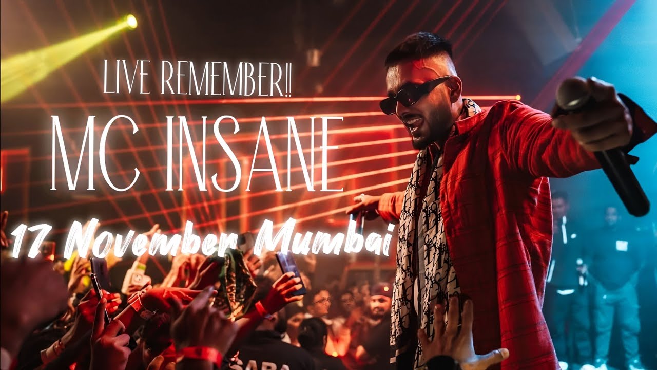 MC INSANE Live Show On Mumbai || REMEMBER!! || EMO Wave in INDIA 🇮🇳 || 17 November 2024