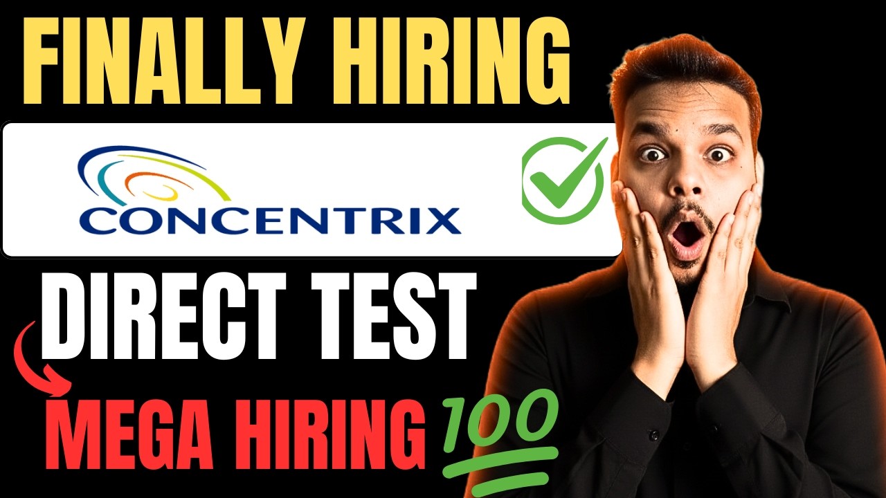 Finally Concentrix Mass Drive | Direct Test Hiring | Off Campus Drive for all | Freshers & Undergrad