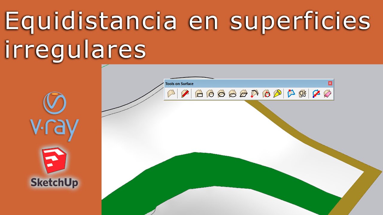 📌COMO HACER EQUIDISTANCIA EN SUPERFICIE IRREGULAR 🥂 Plugin TOOLS ON SURFACE ⬇️SKETCHUP - VRAY 5