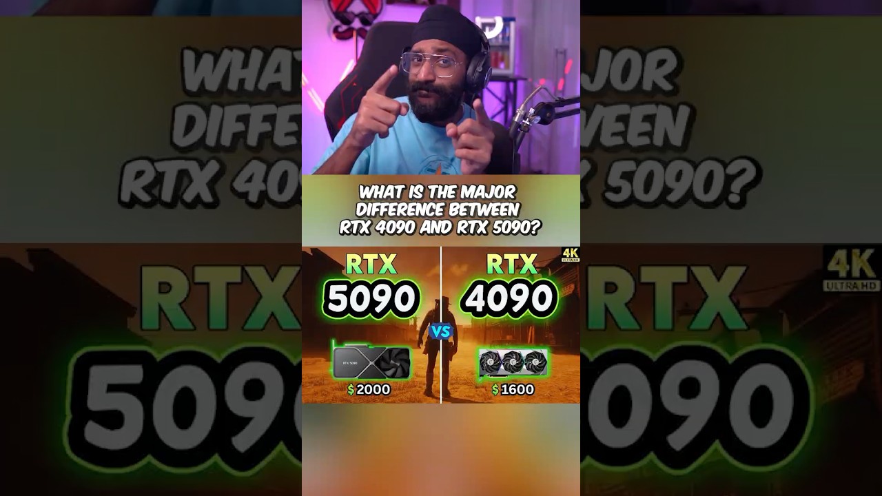 В чём основная разница между графическими процессорами RTX 4090 и 5090? #sikhwarrior #gpu #rtx409...
