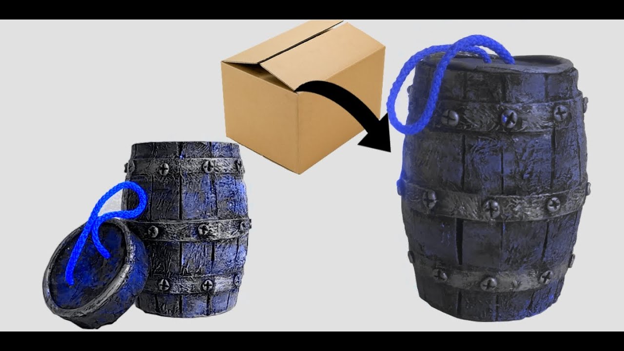 Cardboard barrel idea | Wine barrel DIY