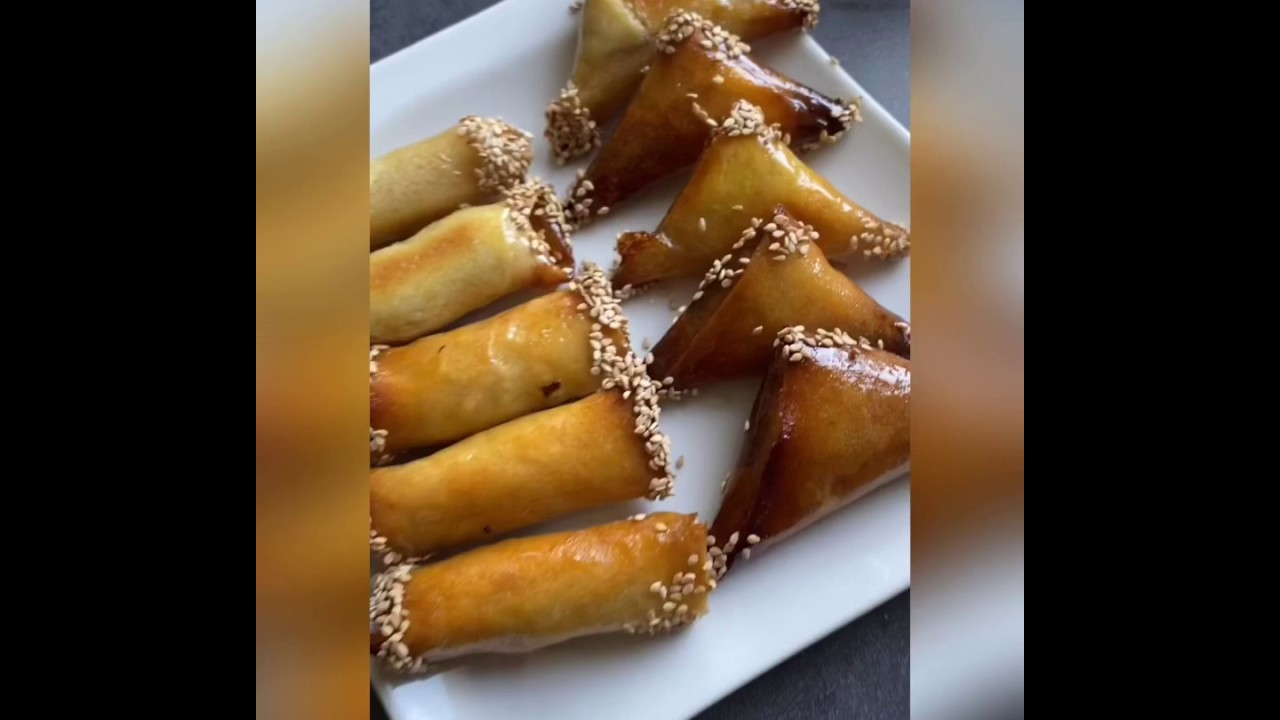 Recette de briwats facile aux amandes , p&acirc;tisserie orientale triangles et cigares