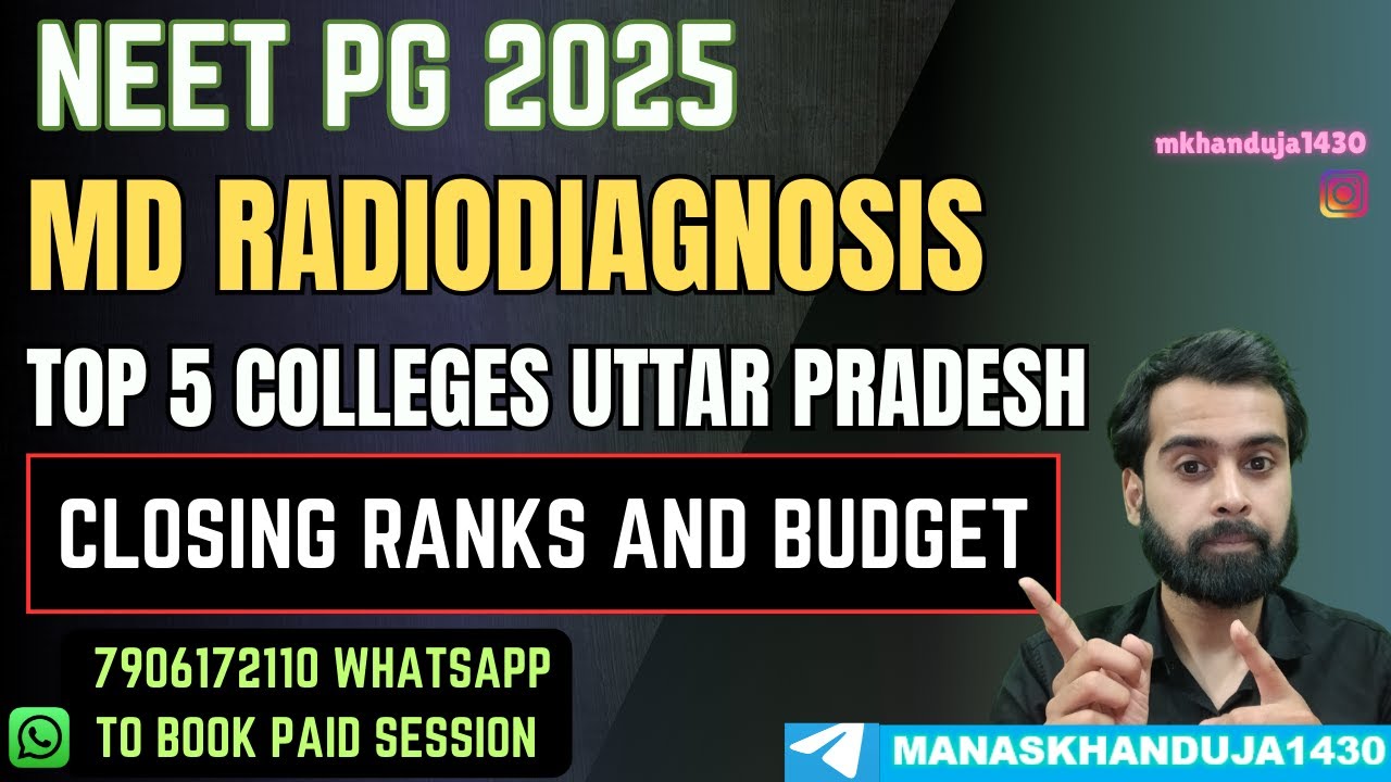 MD RADIODIAGNOSIS TOP 5 PRIVATE MEDICAL COLLEGES UTTAR PRADESH | CLOSING RANKS AND FEES STRUCTURE |