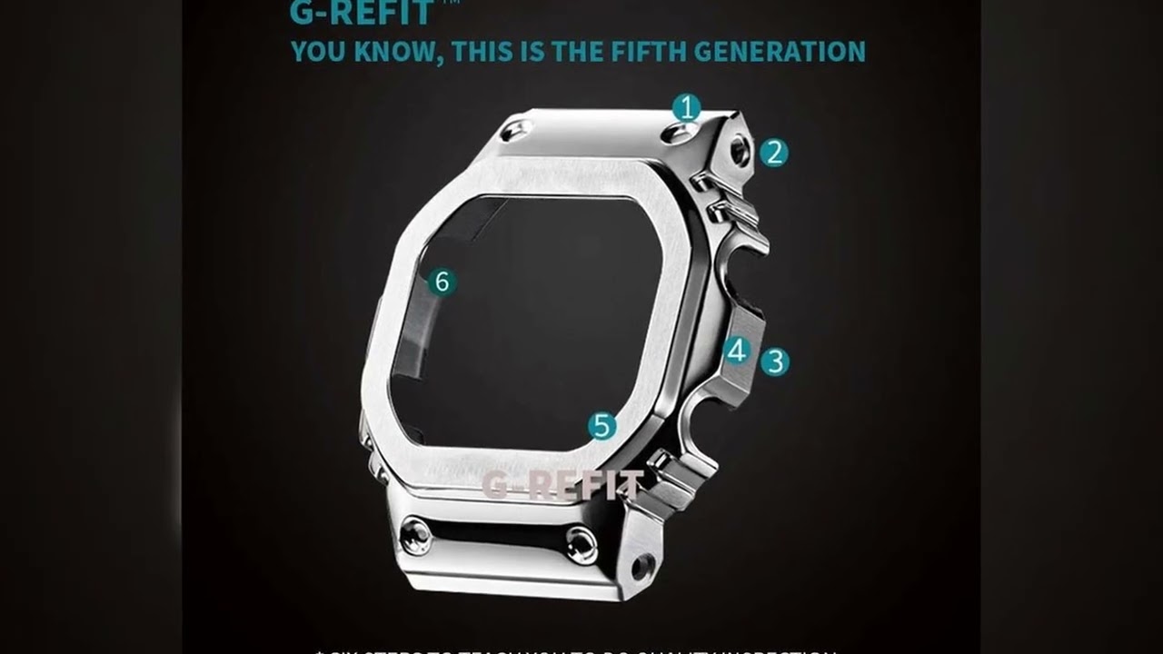 A must-have product! G-Refit DW5600 G5600E GWB5600 GWM5610 Watch Bezel 5610 Strap Case 316 Stainle