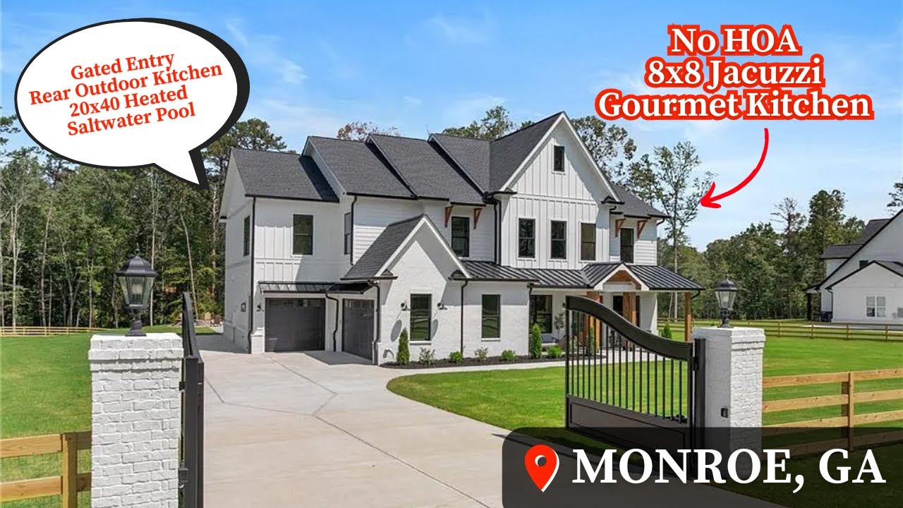 Living In Monroe, GA | Modern Masterpiece | Home Tour | Private Resort | Atlanta New Homes