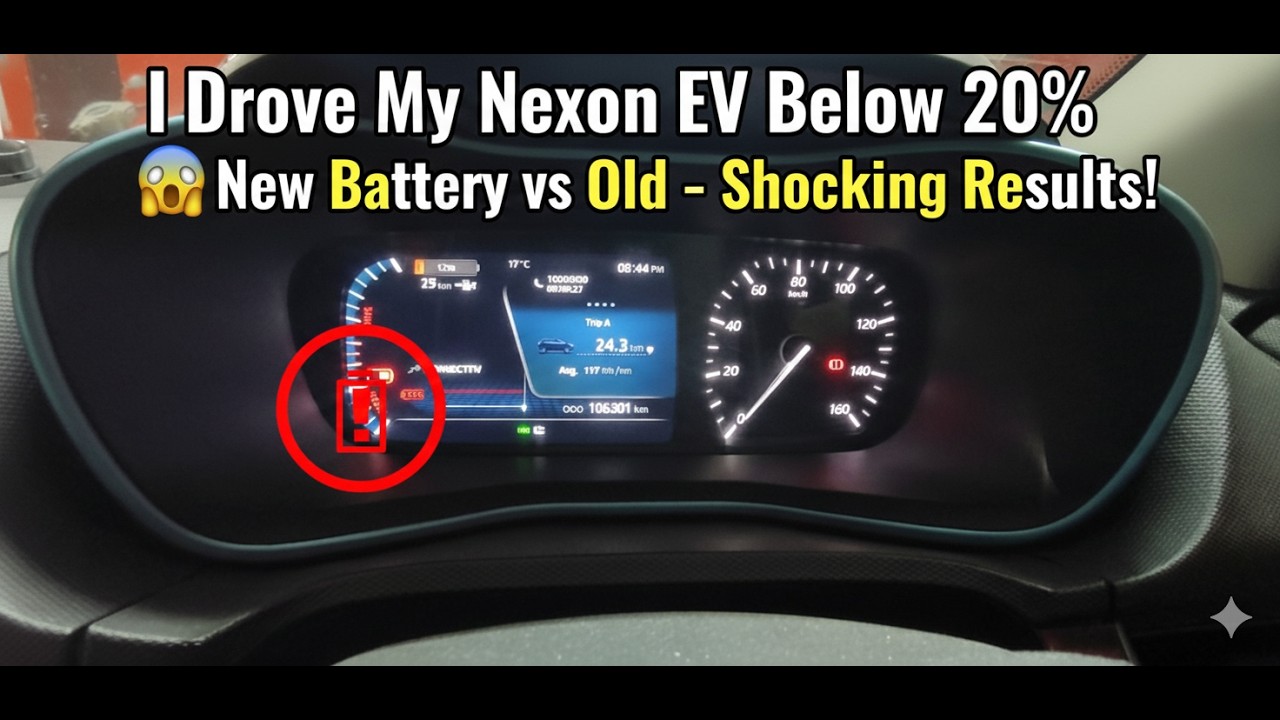 “I Drove My Nexon EV Below 20% 😱 New Battery vs Old – Shocking Results!”