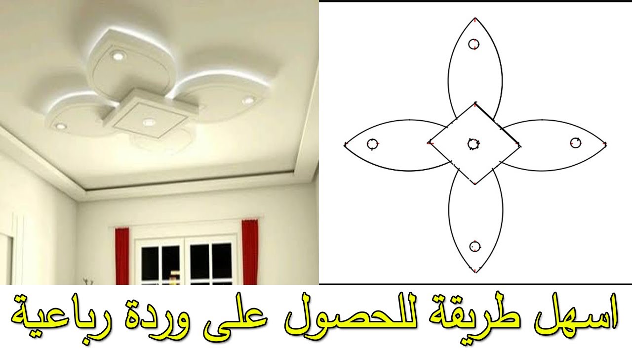 How to draw a rose décor in gypsum