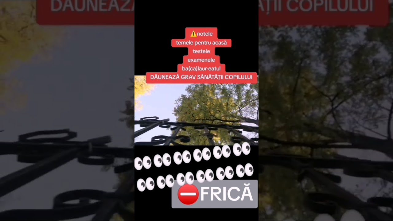 STOP⛔ FRICA ÎN ȘCOLI prin BAC, EXAMENE, NOTE OBLIGATORII