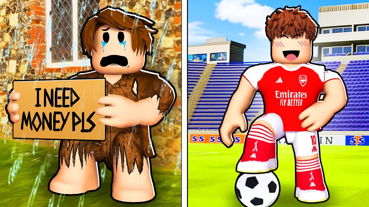 Из бездомного в профессионального футболиста (ROBLOX)