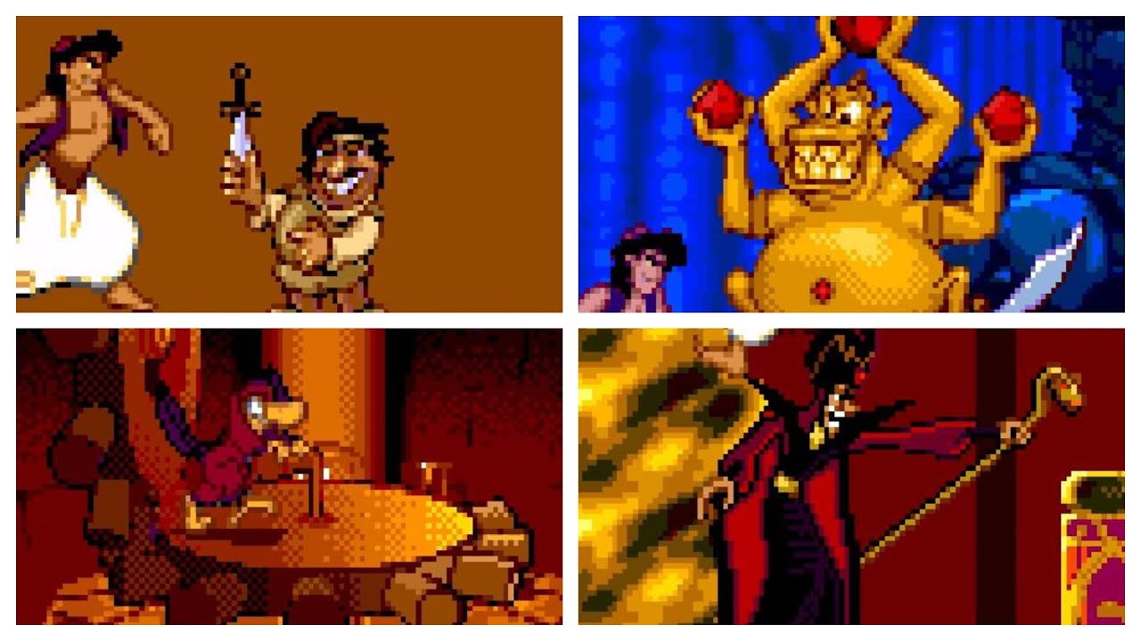 Aladdin - All Bosses & Ending (Sega Genesis)