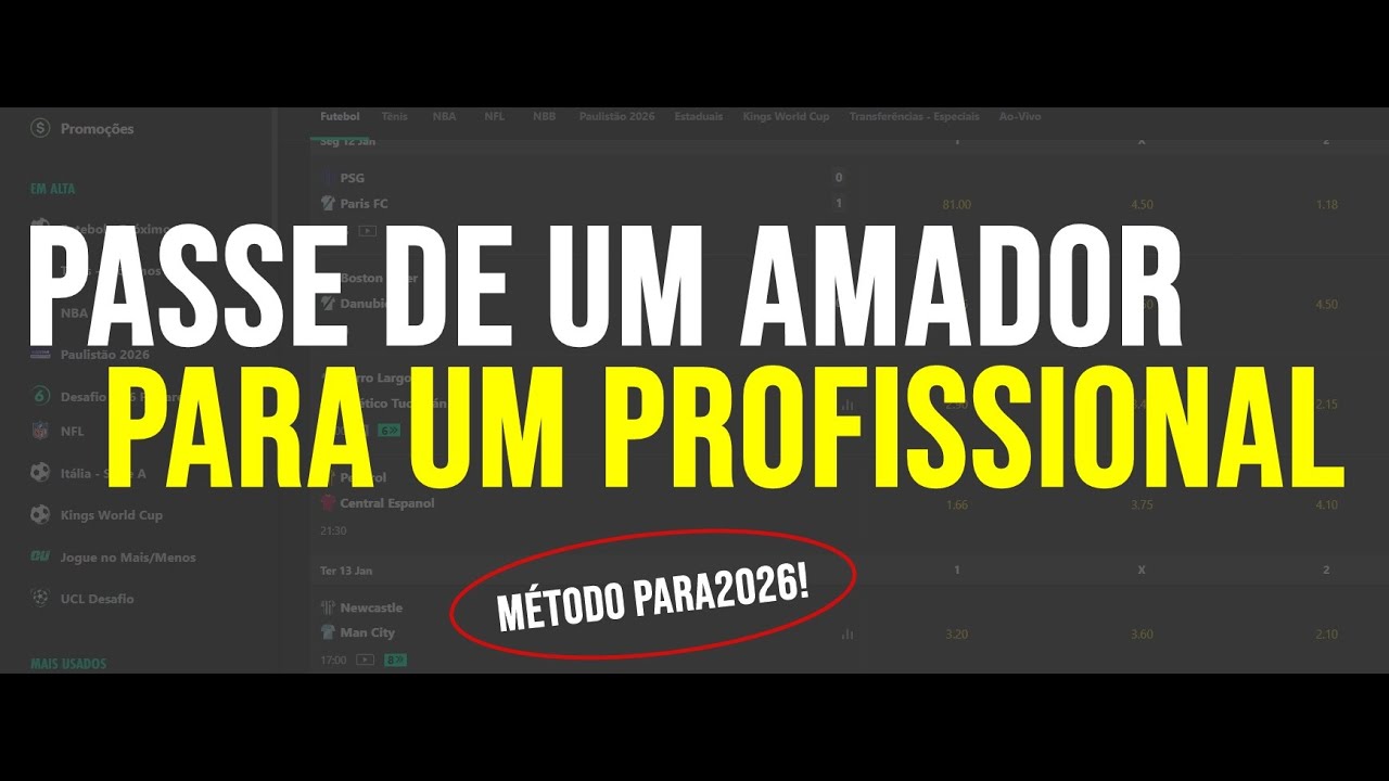 CURSO GRATUITO - COMO SER UM PROFISSIONAL NAS APOSTAS ESPORTIVAS (AULA 1)