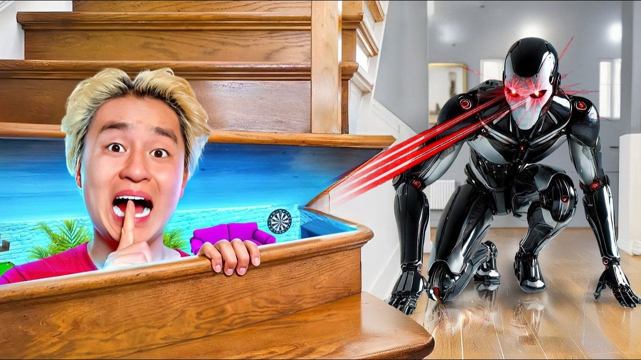 Я построил секретную комнату, чтобы спастись от злобного робота