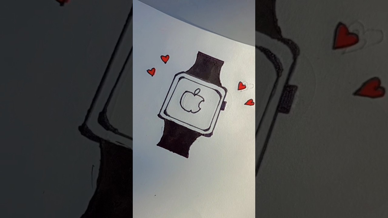 Easy apple smart watch drawing ⌚ 