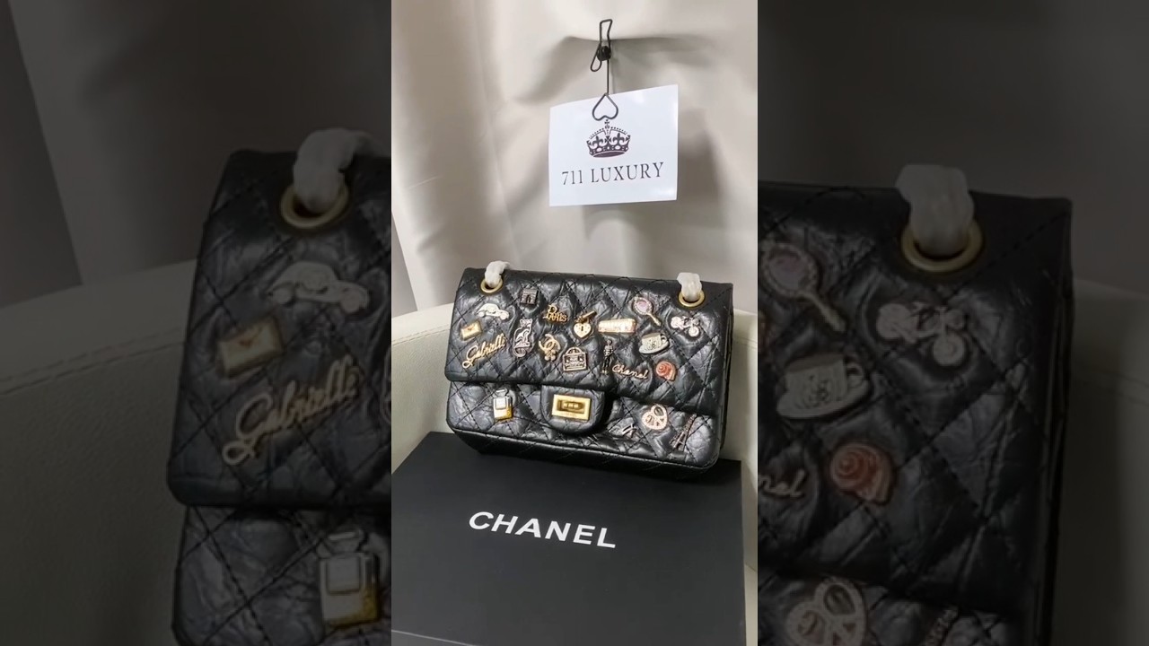 CHANEL 2.55 Double Flap with Limited Edition Badge #chanel #chanelbag #bagcollection #chanel255