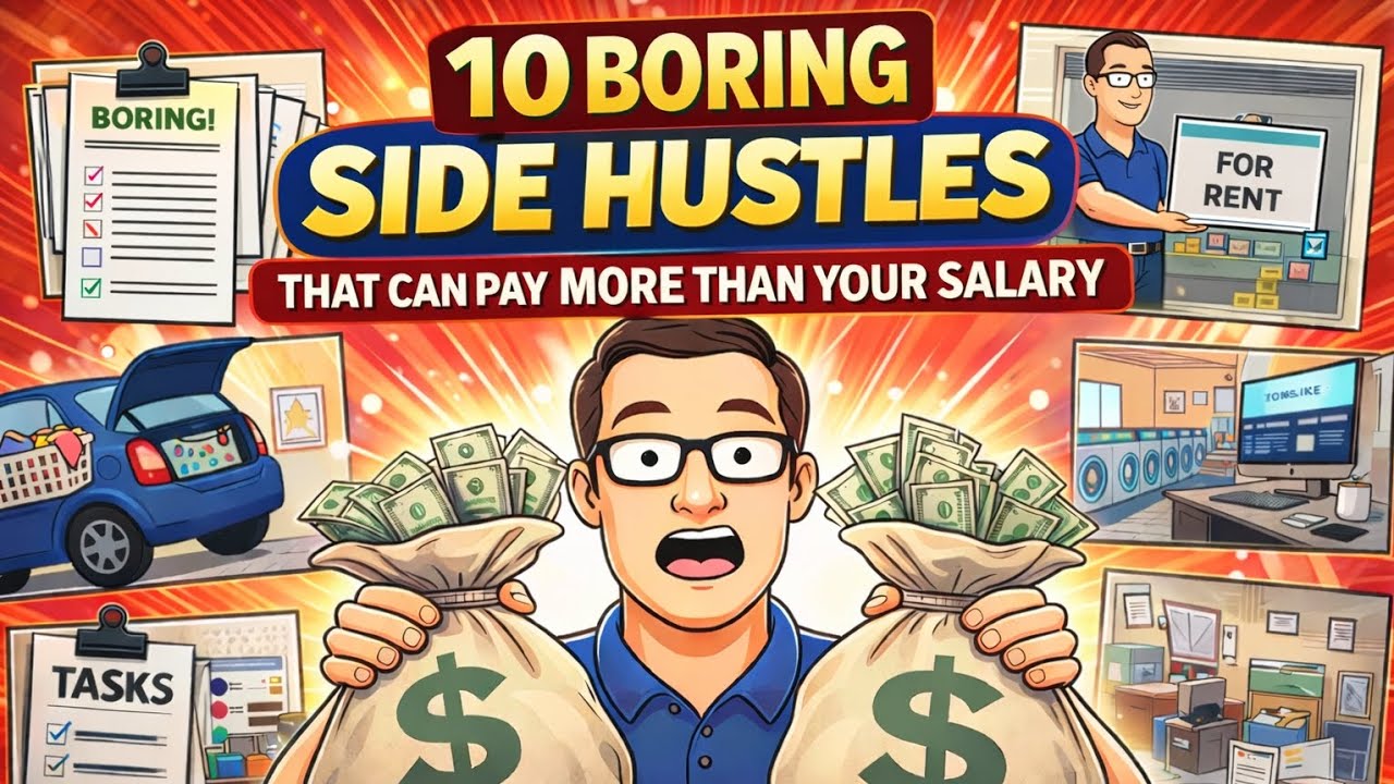 10 Boring Side Hustles That Pay 💰 🤑 More Than a 9&ndash;5 job#financialfreedom#moneymindset #investing