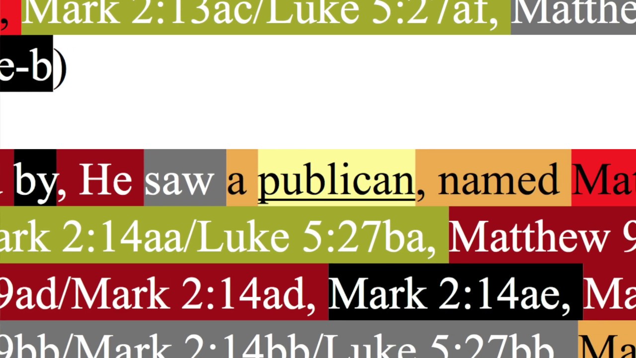 065. Jesus calls Matthew Levi to follow Him. Matthew 9:9, Mark 2:14, Luke 5:27