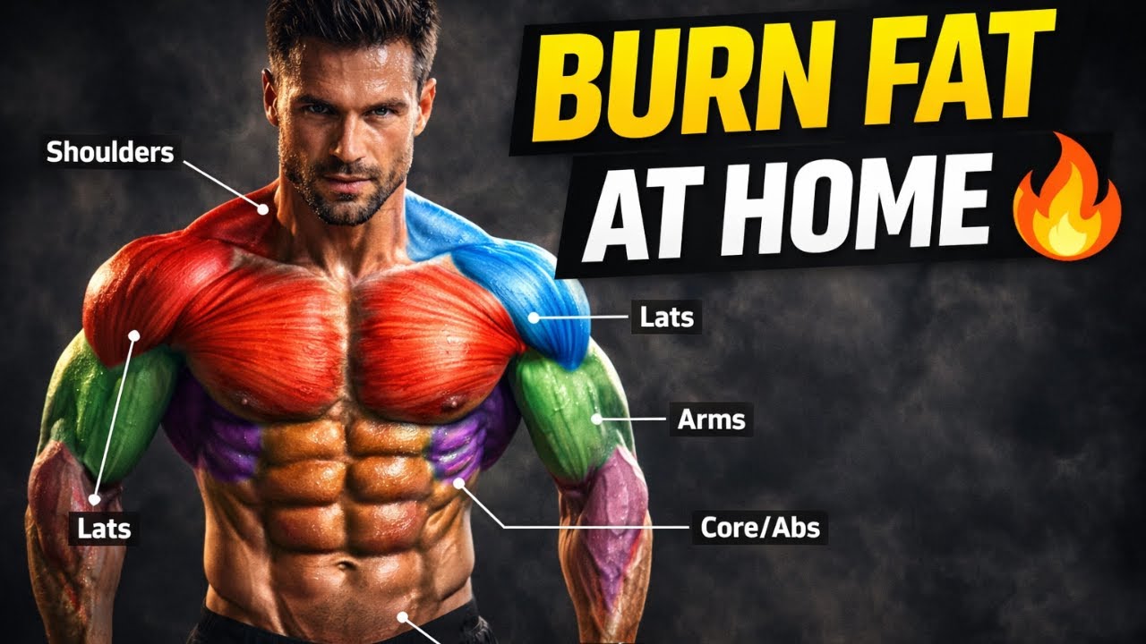Full Body Workout at Home (No Equipment) | Burn Fat & Build Muscle Fast|BURN FAT AT HOME 🔥