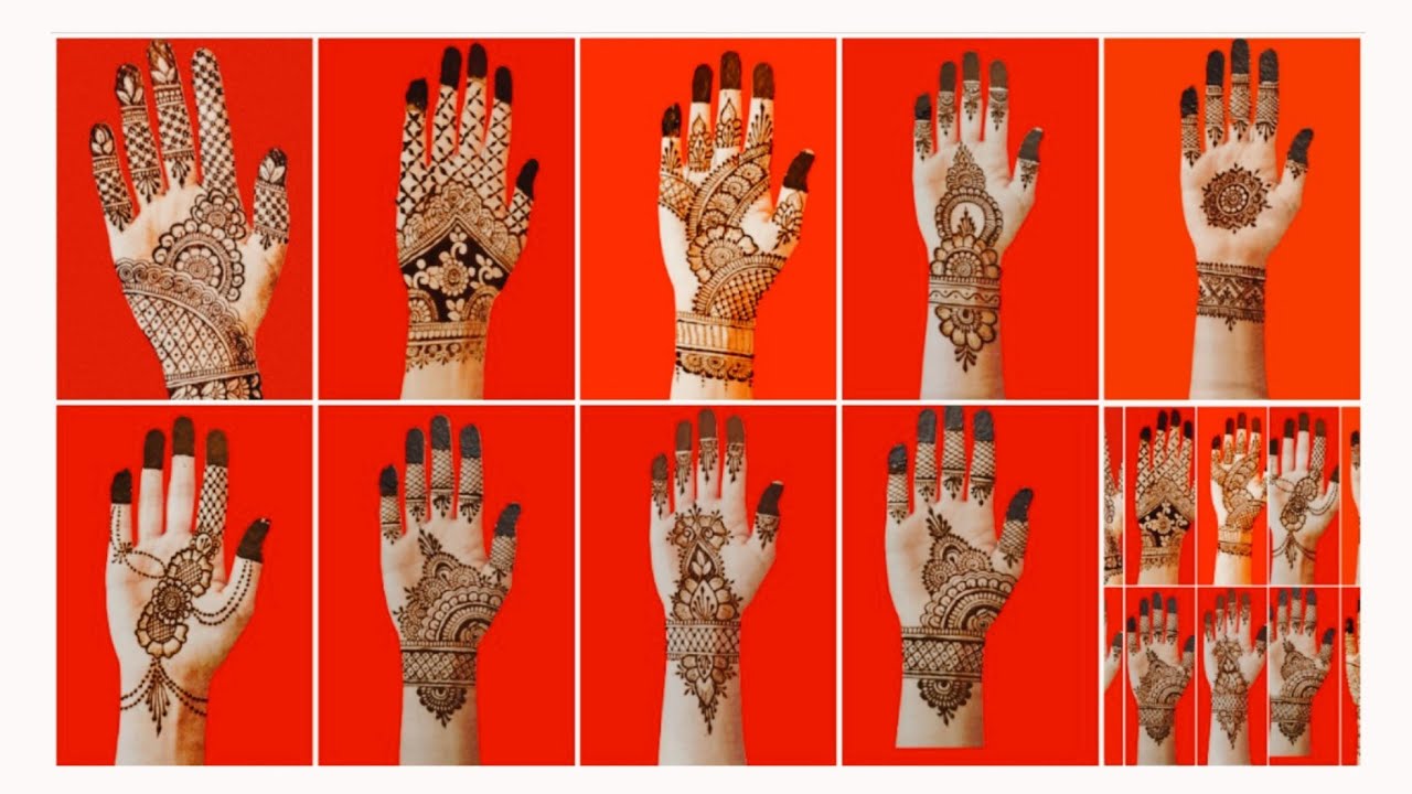 Easy latest beautiful stylish mahendi disign ll back hand mehendi ll finger disigin 