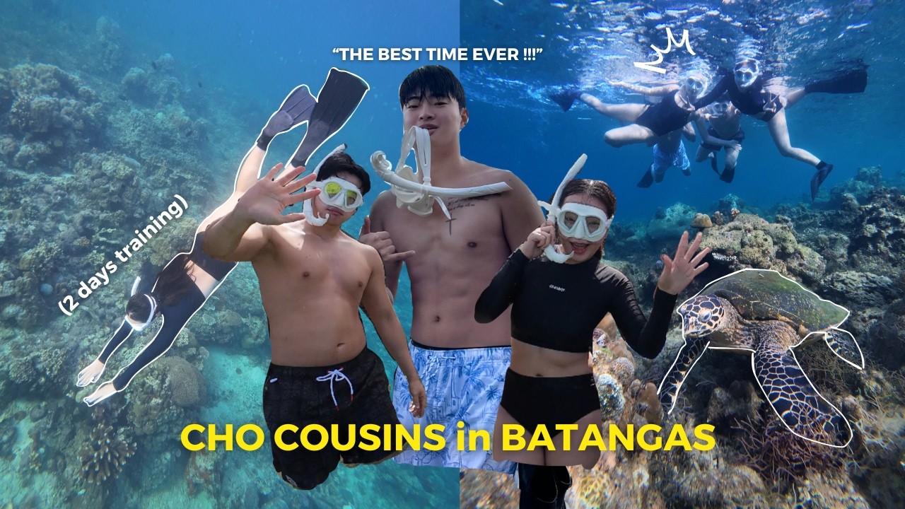 Korean Family Travel to Batangas for Freediving *BEST EXPERIENCE* | CHO COUSINS EP.3