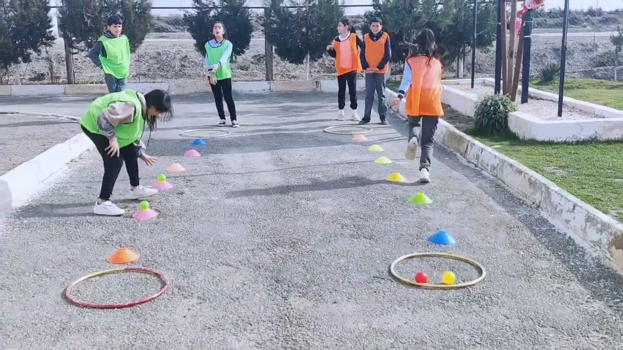 Fiziki tərbiyə dərsi şən əyləncəli oyunlar.
