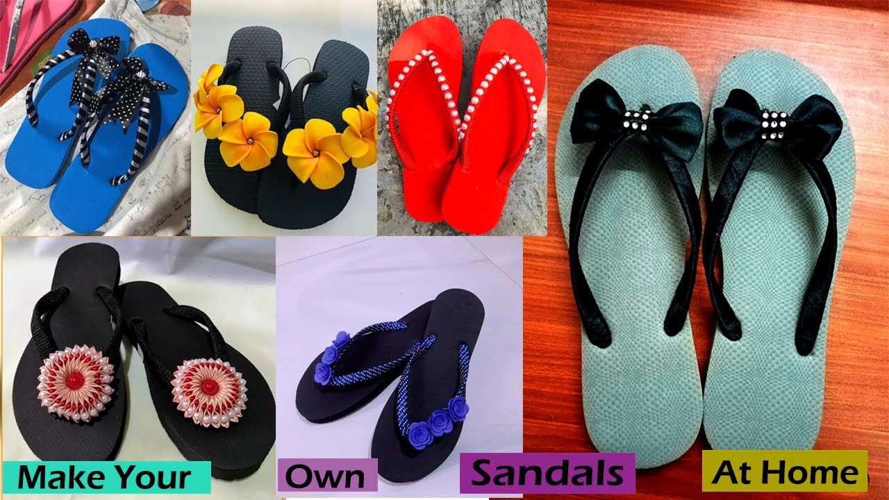 DIY indoor slippers from flip flop | Handmade Sandals For Women | DIY flip-flop Making Tutorials-01
