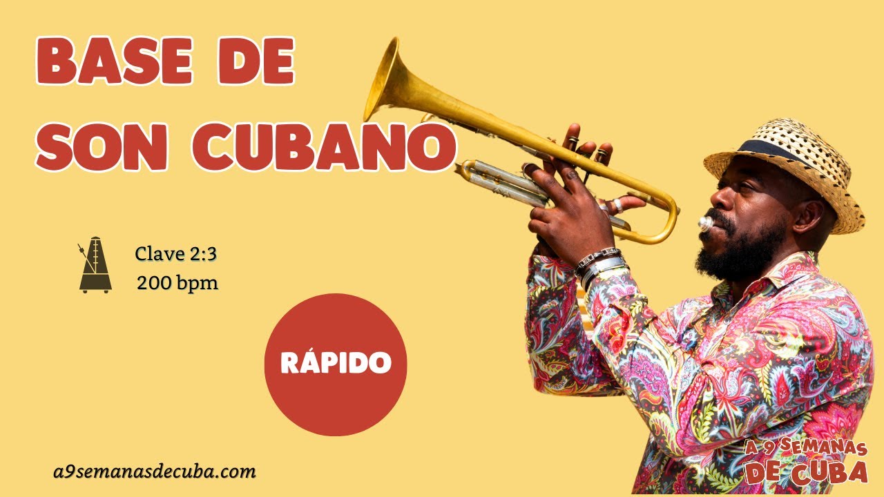 🔥 PRACTICA tus Tumbaos a tempo RÁPIDO  🚀(200 bpm) *Base de Son Cubano [ Clave 2:3 ]