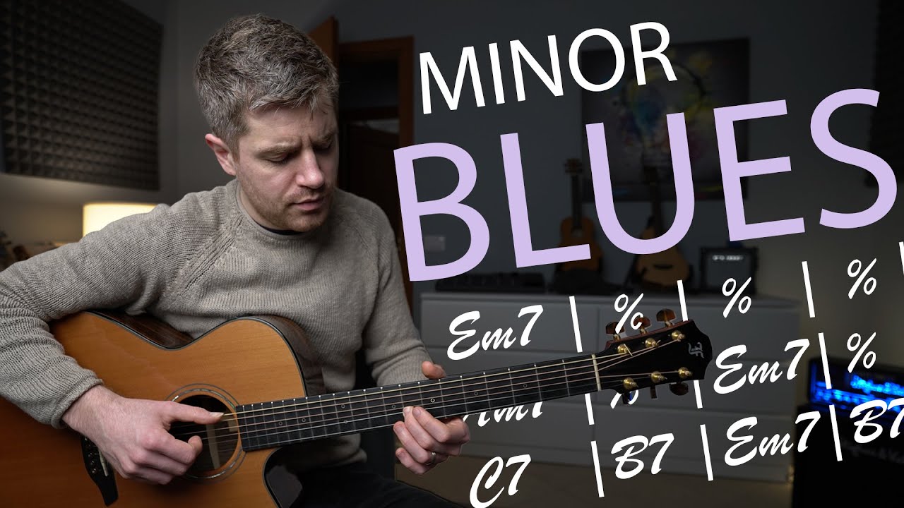 Просто красивый минорный блюз (Fingerstyle Blues in E Minor).