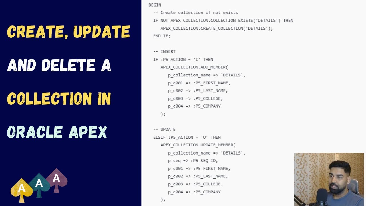 Oracle APEX Collection Explained Create and Delete