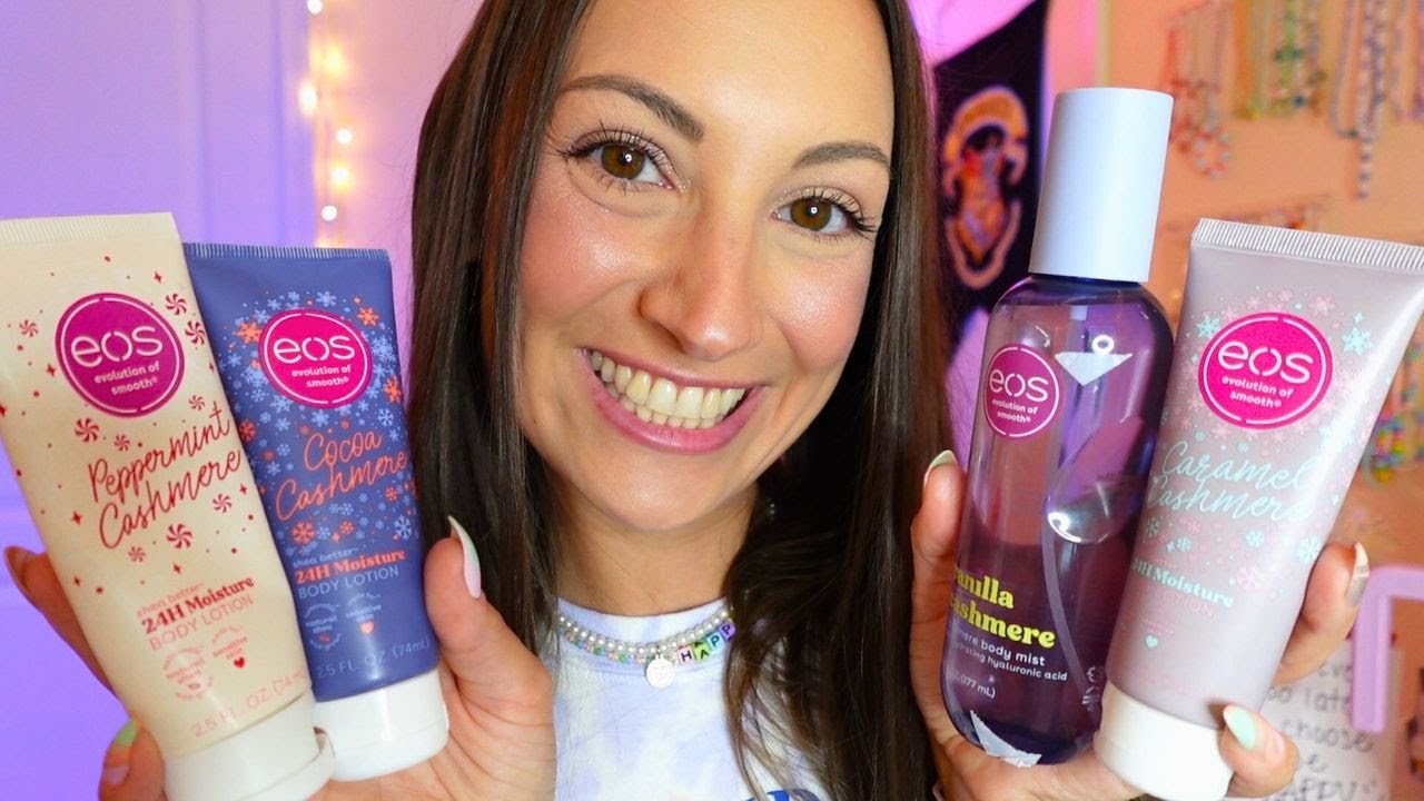ASMR Reviewing the *NEW* Vanilla Cashmere Body Mist & EOS Holiday Collection!