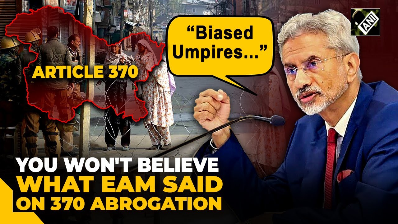&ldquo;Umpire had its own interest&hellip;&rdquo; EAM Jaishankar uses cricket analogy to explain Article 370 abrogation