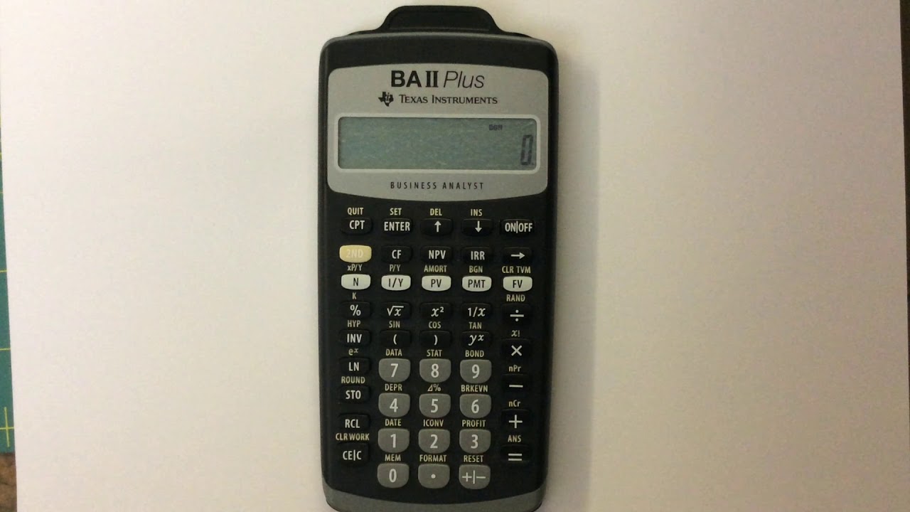 BAII Plus Calculator Tutorial: BGN Mode for Annuities Due