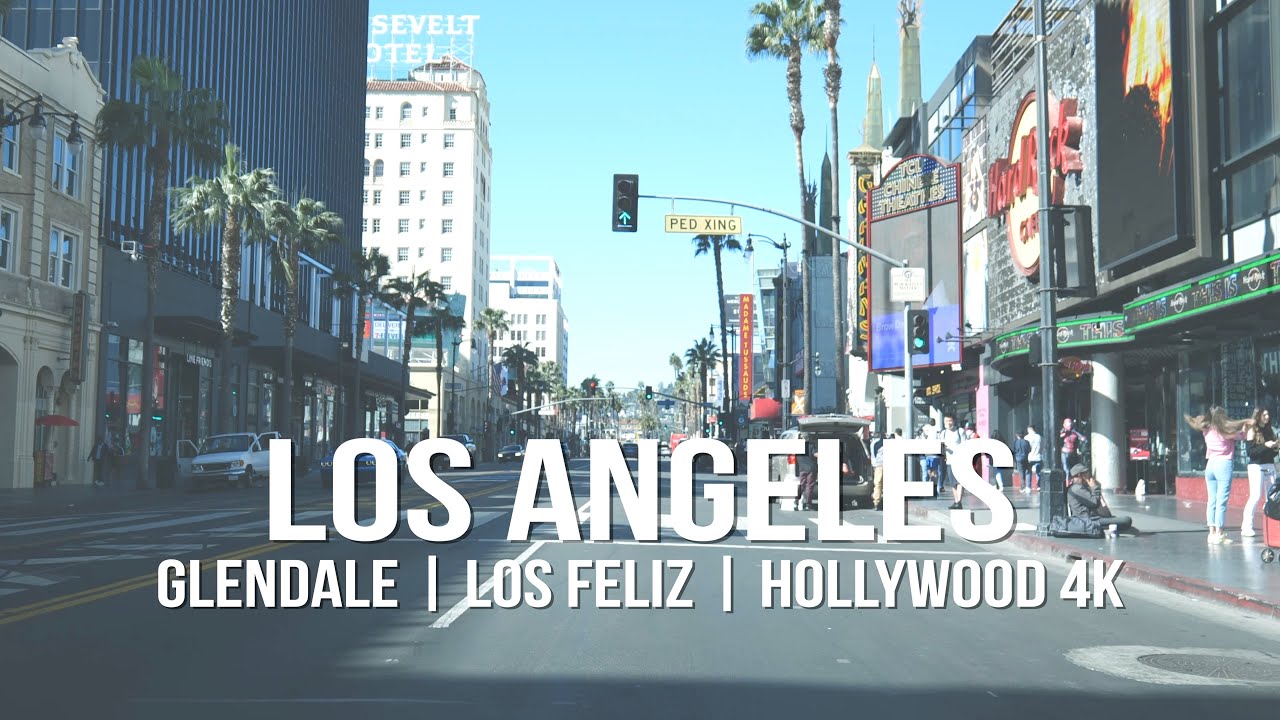 [4K] LOS ANGELES🇺🇸 Drive | Glendale | Los Feliz | Hollywood | California | USA