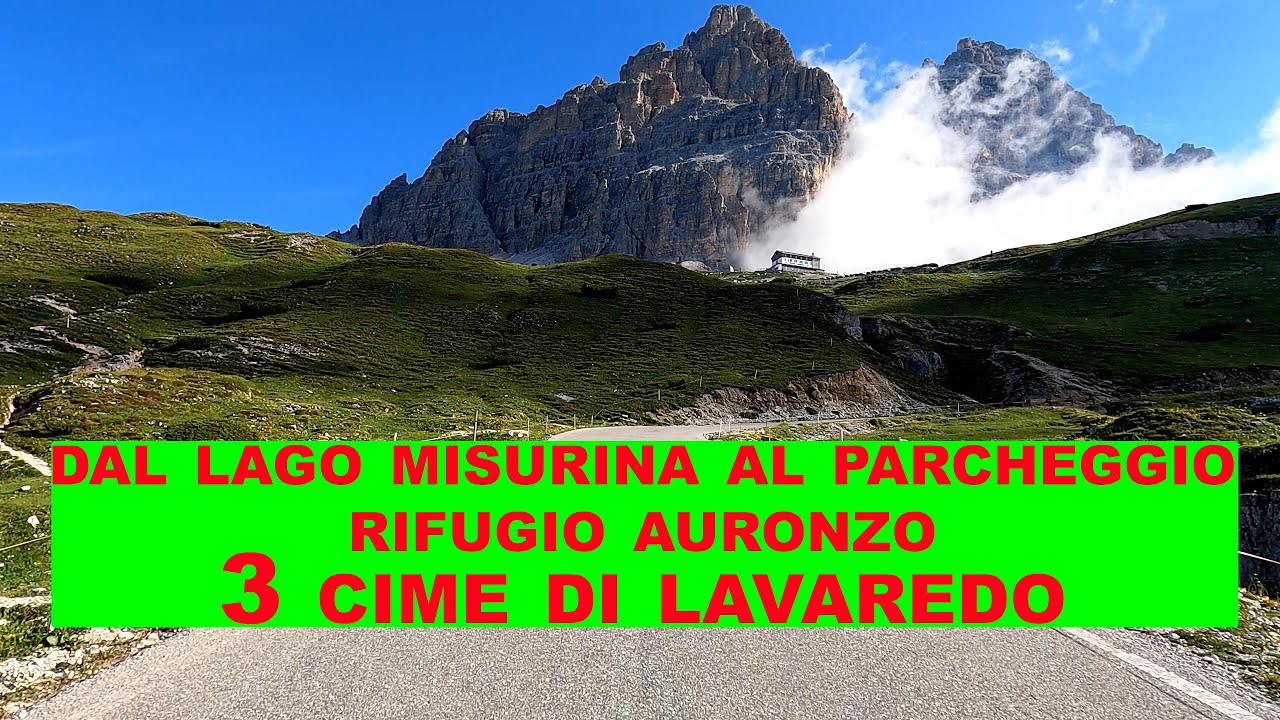 GUIDARE DAL LAGO DI MISURINA AL PARCHEGGIO PER LE 3 CIME DI LAVAREDO - RIFUGIO AURONZO - GOPRO 4K