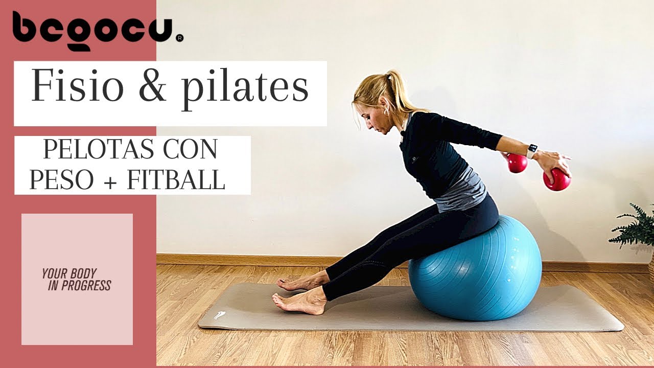 PILATES FUERZA . Rutina de fisiopilates con toning balls y fitballl .