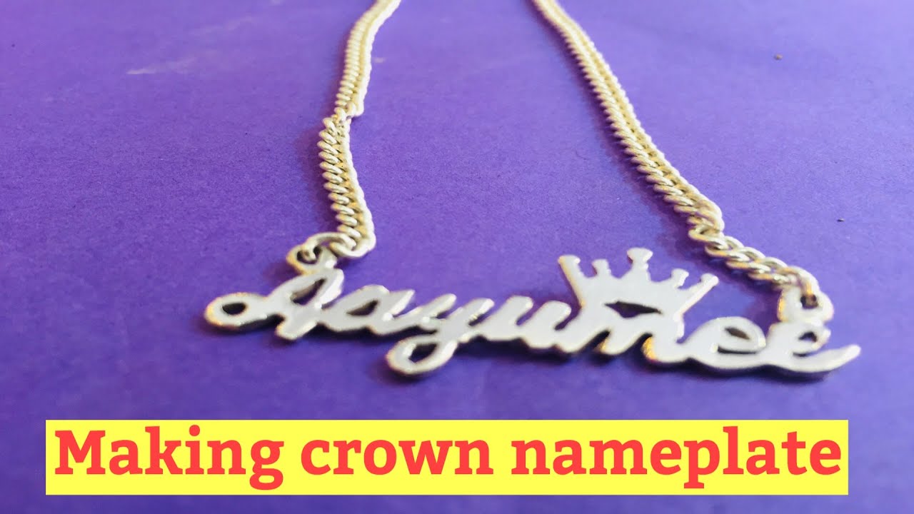 How To Make Silver Crown NamePlate | How to Use Saw For Cutting Silver Nameplate