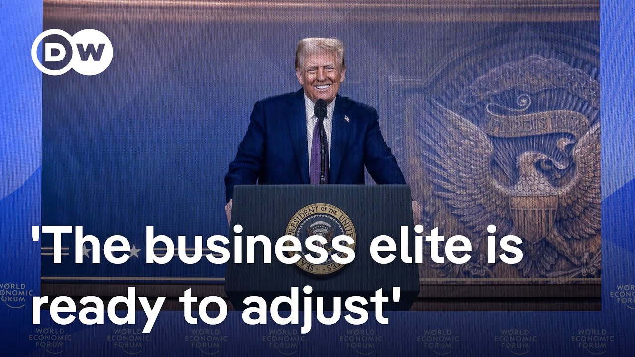 How do business leaders react to Trump's messages at the World Economic Forum? | DW News