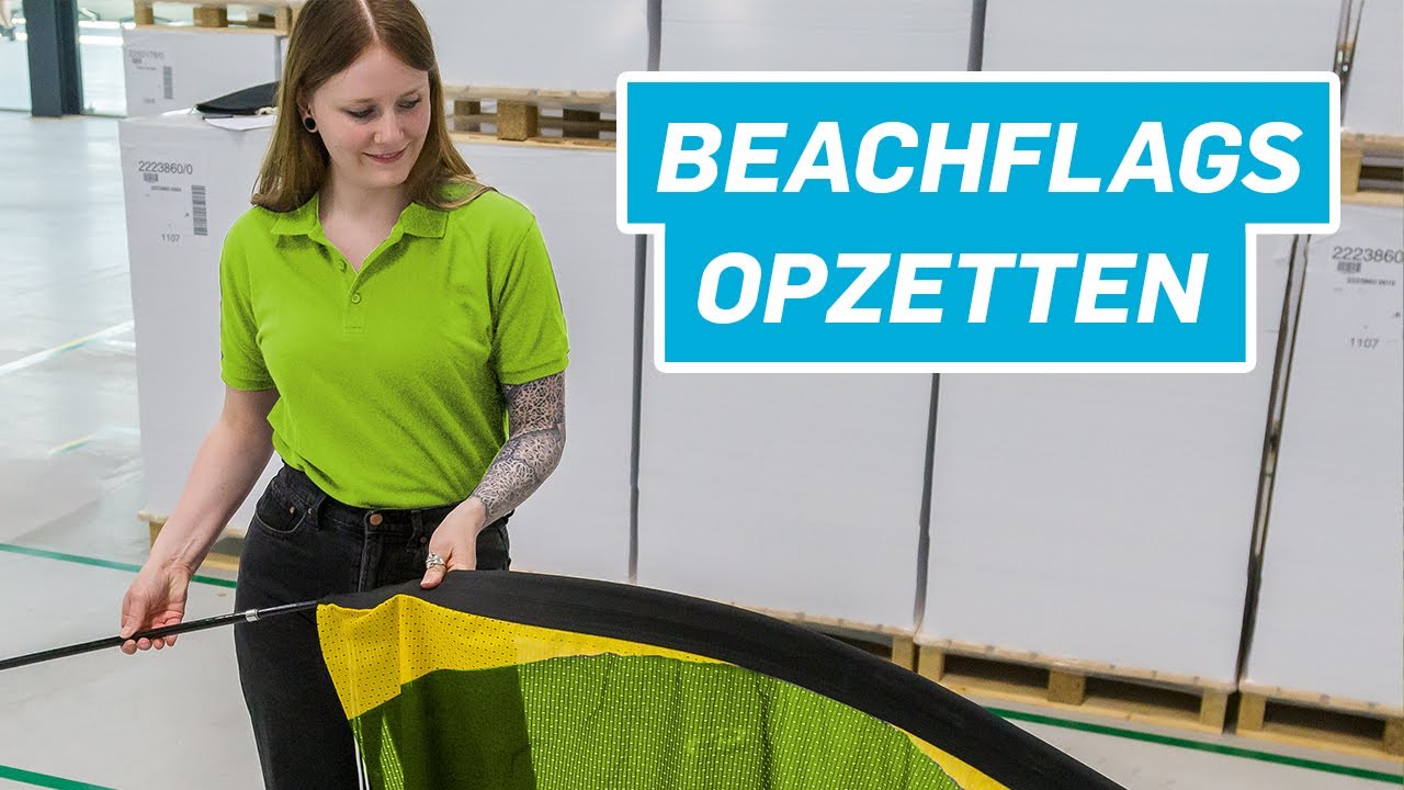 Een beachvlag gemakkelijk en snel opzetten