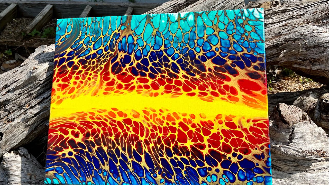 Fluid Art! / Electric Paint! (Acrylic Pouring Swipe Technique)