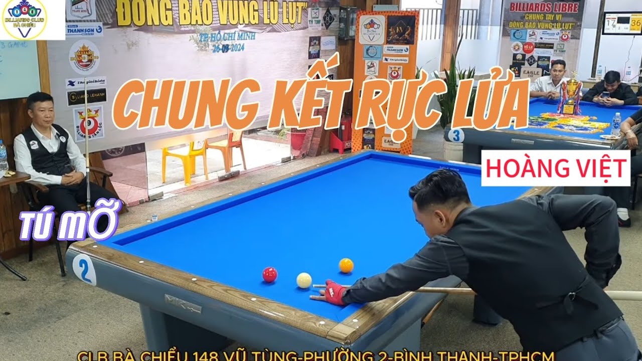 Bida chung kết rực lửa VIỆT CẦN GIỜ gặp HỮU T&Uacute; giải libre mở rộng c&uacute;p B&Agrave; CHIỂU